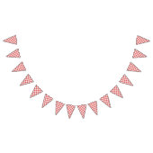 Bannière À Fanions Gingham Rétro Rouge Corail (Tout)