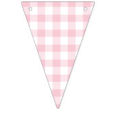 Bannière À Fanions Gingham rose classique (Troisième drapeau)