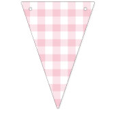 Bannière À Fanions Gingham rose classique (Deuxième drapeau)