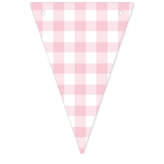 Bannière À Fanions Gingham rose classique (Premier drapeau)