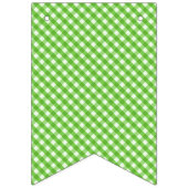 Bannière À Fanions Gingham vert (Premier drapeau)