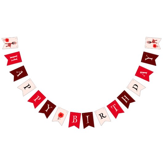 Bannière À Fanions girafe rouge (Tout)