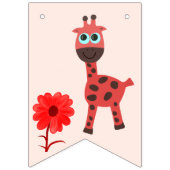 Bannière À Fanions girafe rouge (Premier drapeau)