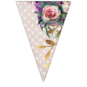 Bannière À Fanions Gitan, style de boho, couleurs multiples et (Troisième drapeau)