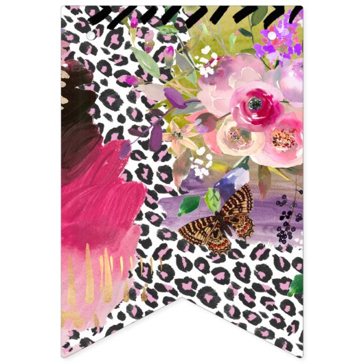 Bannière À Fanions Gitan, style de boho, couleurs multiples et (Premier drapeau)