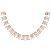 Bannière À Fanions Glam Bride Rose Gold Sparkle Douche Parkle (Tout)