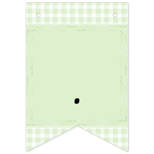 Bannière À Fanions Glorieux En vichy vert (Premier drapeau)