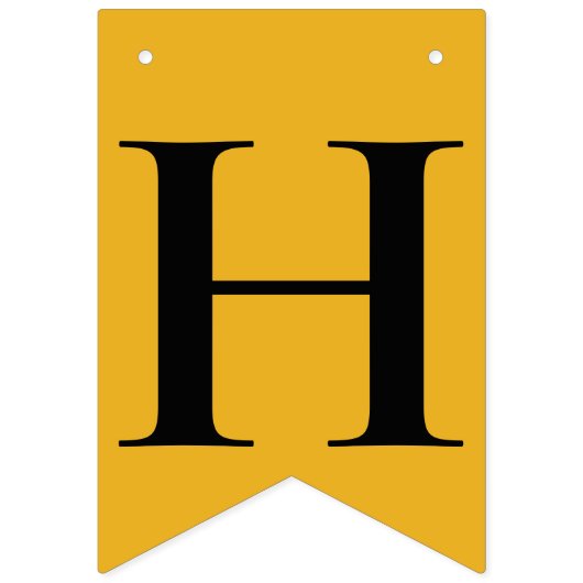 Bannière À Fanions Gold Black Joyeux anniversaire (Deuxième drapeau)