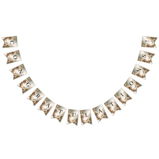 Bannière À Fanions Gold Floral Bunting Flag (Tout)