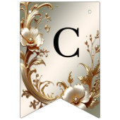 Bannière À Fanions Gold Floral Bunting Flag (Premier drapeau)