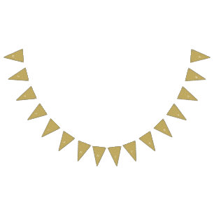 Bannière À Fanions Gold Happy Anniversary