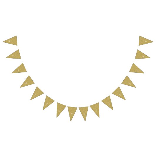 Bannière À Fanions Gold Happy Anniversary (Tout)