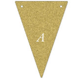 Bannière À Fanions Gold Happy Anniversary (Deuxième drapeau)