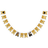 Bannière À Fanions Gold Sparkle Class of 2024 Photo Graduation Party (Tout)