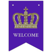 Bannière À Fanions Golden Royal Crown III + votre backgr. & idées (Troisième drapeau)