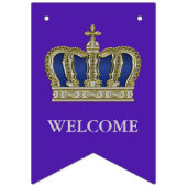 Bannière À Fanions Golden Royal Crown V + votre backgr. & idées (Deuxième drapeau)