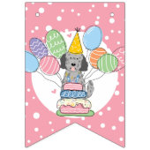 Bannière À Fanions Goldendoodle Joyeux Anniversaire Fête de Bunting d (Premier drapeau)