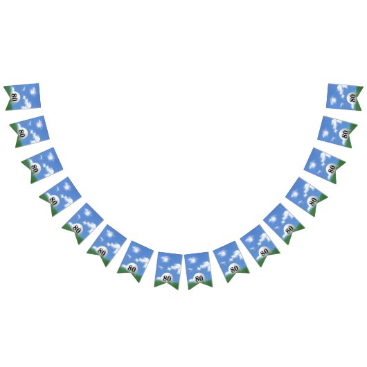 Bannière À Fanions Golf Ball pour 80e anniversaire Bunting Flags (Tout)