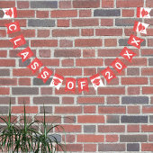 Bannière À Fanions Grad Glam Red Cap Simple Class Of Plus Year