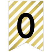 Bannière À Fanions Grad Party 2025 Moderne Gold Graduation (Deuxième drapeau)