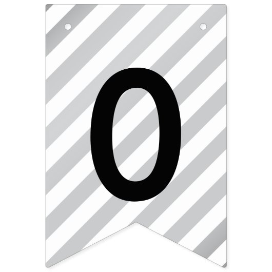 Bannière À Fanions Grad Party Modern Argent 2025 (Deuxième drapeau)