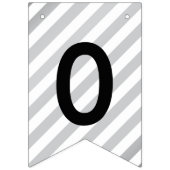 Bannière À Fanions Grad Party Modern Argent 2025 (Deuxième drapeau)