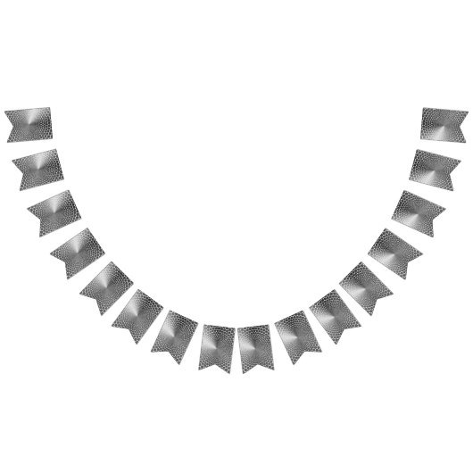 Bannière À Fanions Gradient d'angle d'illusion optique NOIR Argent/Bl (Tout)
