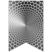 Bannière À Fanions Gradient d'angle d'illusion optique NOIR Argent/Bl (Troisième drapeau)