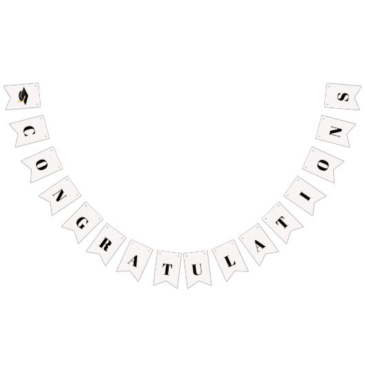 Bannière À Fanions Graduation 2024 Félicitations Casquette (Tout)