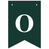 Bannière À Fanions Graduation 2025 Grad Green White (Troisième drapeau)