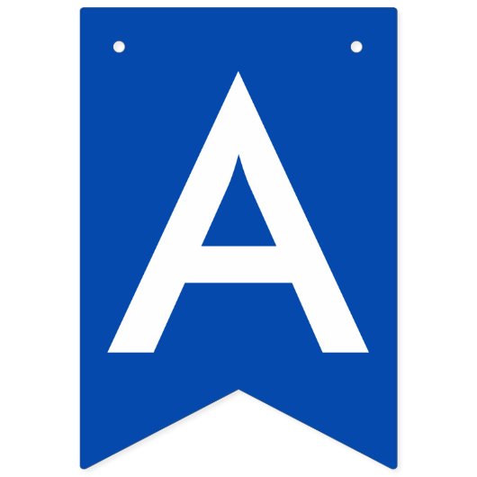 Bannière À Fanions Graduation Blue White Nom de l'école (Deuxième drapeau)