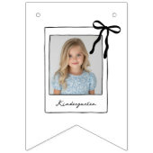 Bannière À Fanions Graduation Cap with Bow School Years Photo (Deuxième drapeau)