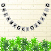 Bannière À Fanions Graduation Chic Silver Créez Votre Classe De