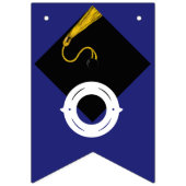 Bannière À Fanions Graduation Congrats Bleu (Deuxième drapeau)