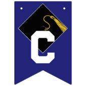 Bannière À Fanions Graduation Congrats Bleu (Premier drapeau)