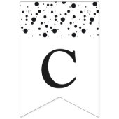 Bannière À Fanions Graduation de la couronne de laurier noir et blanc (Deuxième drapeau)