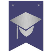 Bannière À Fanions Graduation Marine Bleu Argent Classe D'Année Perso (Premier drapeau)