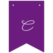 Bannière À Fanions Graduation Personnalisable Simple, Violet Et Blanc (Troisième drapeau)