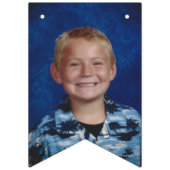 Bannière À Fanions Graduation Photo Collage CLASSE D'Argent noir (Troisième drapeau)