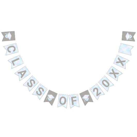 Bannière À Fanions Graduation White Opal Party Signes Classe de l'ann (Tout)