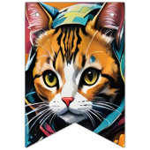 Bannière À Fanions Graffiti Legend Street Cat Joyeux anniversaire (Premier drapeau)