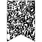 Bannière À Fanions Graffiti urbain vert noir heureux anniversaire (Premier drapeau)