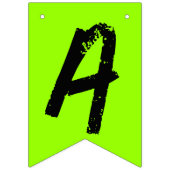 Bannière À Fanions Graffiti urbain vert noir heureux anniversaire (Troisième drapeau)