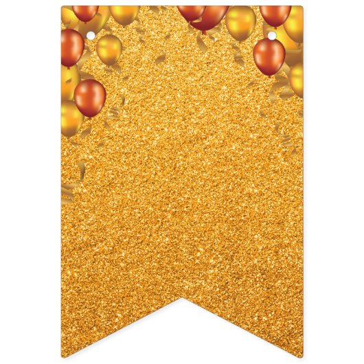 Bannière À Fanions Grand Ouverture Faux Gold Parties scintillant Ball (Premier drapeau)