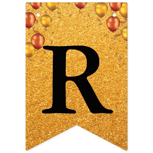 Bannière À Fanions Grand Ouverture Faux Gold Parties scintillant Ball (Troisième drapeau)