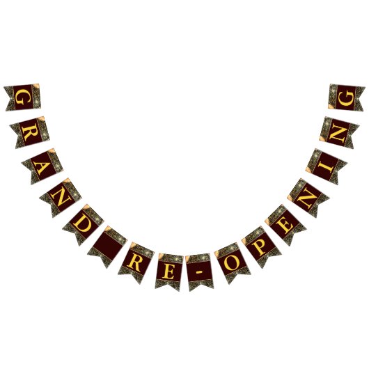 Bannière À Fanions Grand réouverture des ballons de Parties scintilla (Tout)