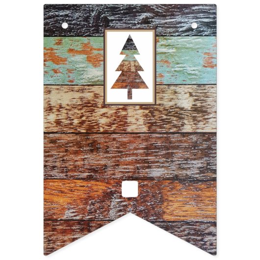 Bannière À Fanions Grange d'hiver, Joyeuses fêtes (Premier drapeau)