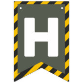 Bannière À Fanions Graphique des enseignes de rue en construction (Deuxième drapeau)