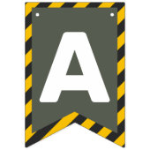 Bannière À Fanions Graphique des enseignes de rue en construction (Troisième drapeau)