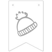 Bannière À Fanions Gray Hand-Drawn Après Bébé Baby Shower (Deuxième drapeau)